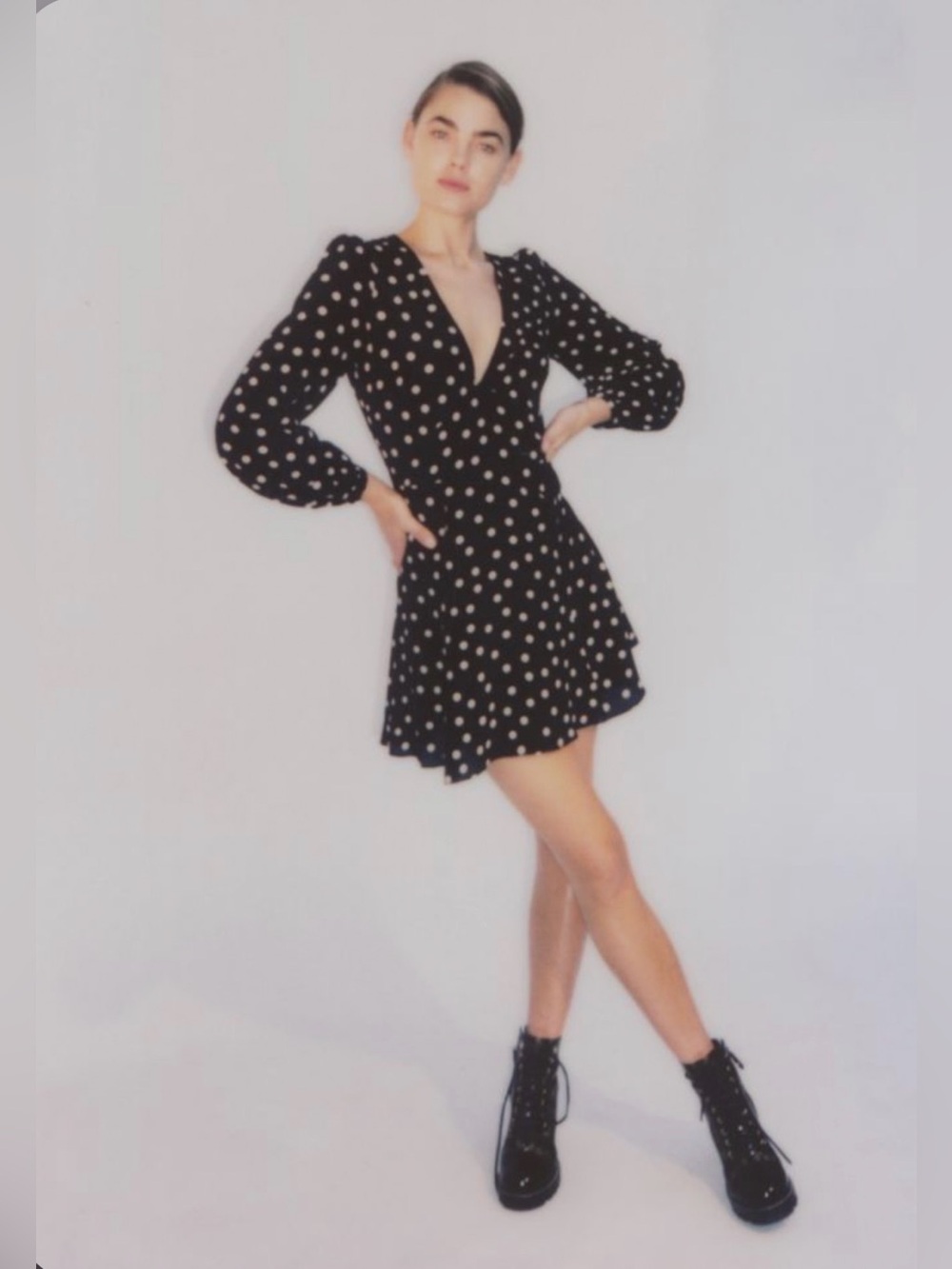Réalisation Par Kate Polka Dot Silk Mini Dress